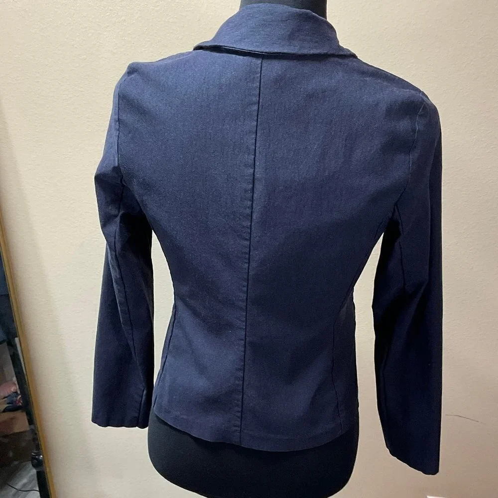 DRESS Barn Stretch Blazer Navy Blue Size Small